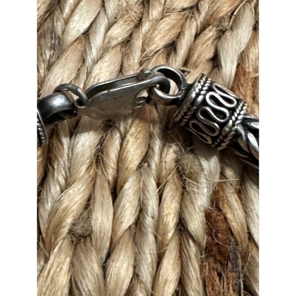 Suarti Bali 925 Sterling Silver Thick Foxtail Wheat Designer Bracelet 8" - Picture 4 of 6